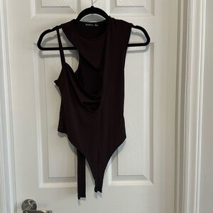 Boohoo Chocolate Bodysuit